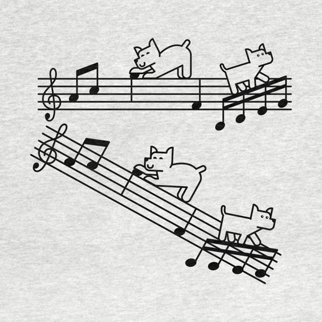 Purfect Dog Music Woof Musical Notation Woofsical by Attapet Original
